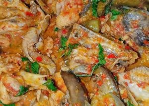 Tumis Terong Ayam Bumbu Rica-Rica