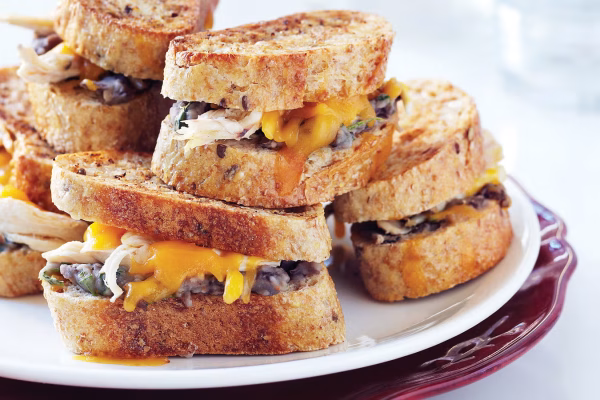Mini grilled cheese sandwich